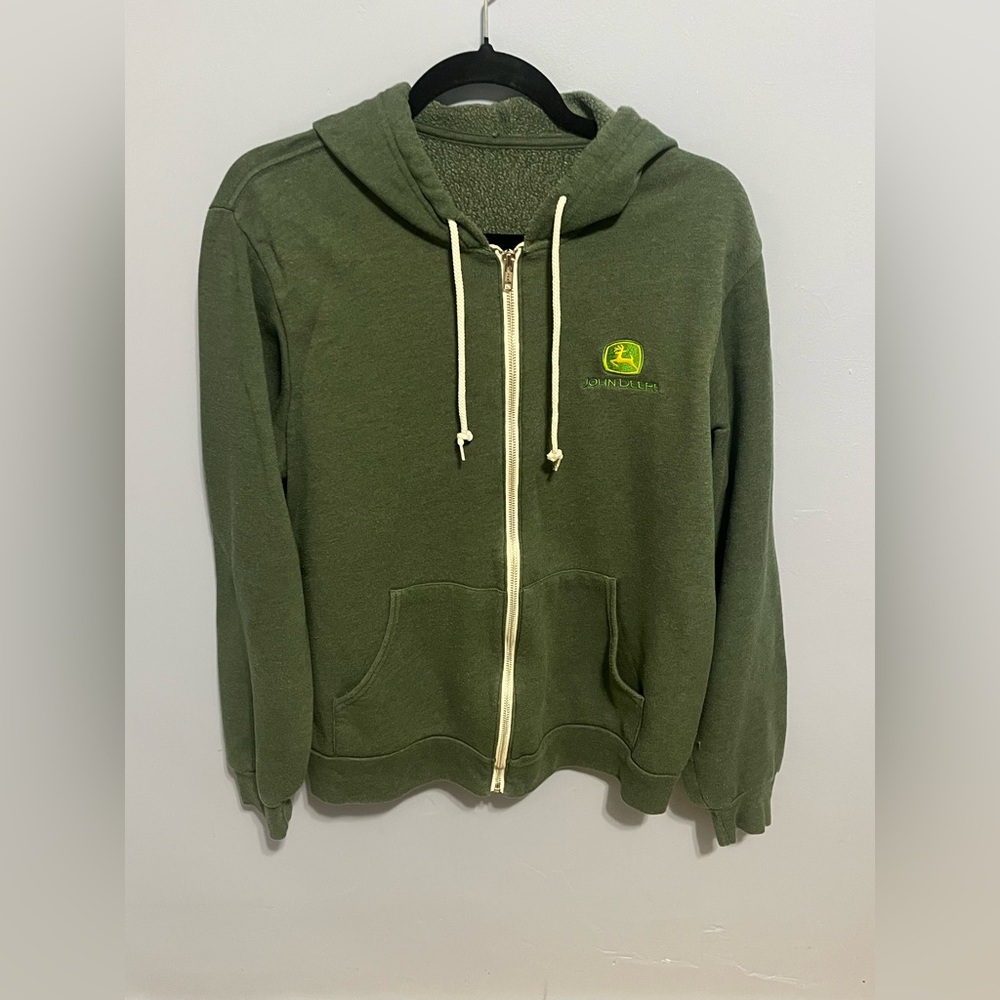 John Deere Olive Green Hoodie with Logo